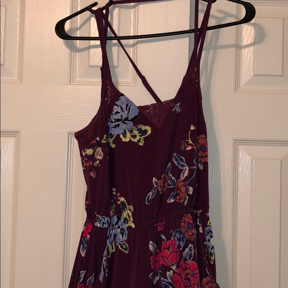 Magenta floral maxi dress